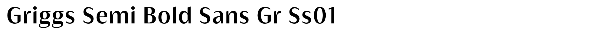 Griggs Semi Bold Sans Gr Ss01 image